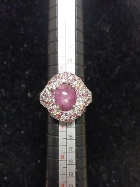 D'Joy Indian Star Ruby and Multi Gemstone 7.10 ctw Celestial Ring in 18K Vermeil